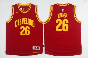 Maillot De Basket Cleveland Cavaliers Kyle Korver 26 Tissus Sportif Fans Edition Dark Rouge